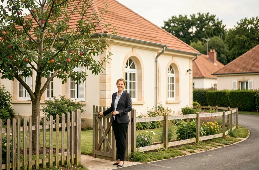 Pavillon classique avec toiture en tuiles rouges et jardin clos représentant les réalisations de MF Construction à Nantes